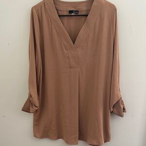 Renuar Women's Brown V-Neck Tunic